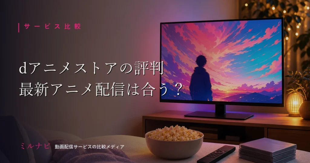 dアニメストアの評判と最新アニメ配信の選び方を整理する記事のイメージ画像